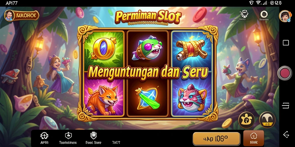 Tampilan gameplay menarik di API77 dengan mesin slot yang beragam.
