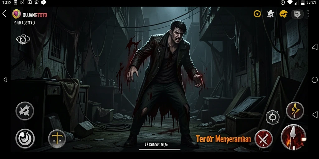 Tampilan gameplay menegangkan dengan suasana yang menakutkan.