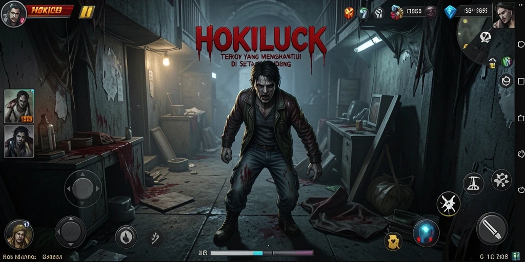 Screenshot menampilkan suasana mencekam dalam HOKILUCK.