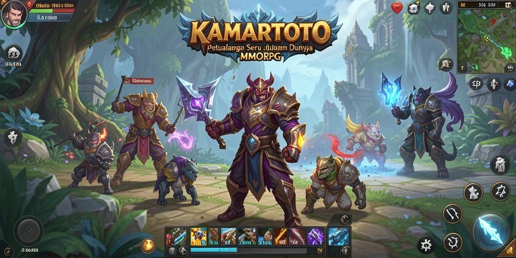 Screenshot gameplay KAMARTOTO menunjukkan aksi pertempuran menegangkan.
