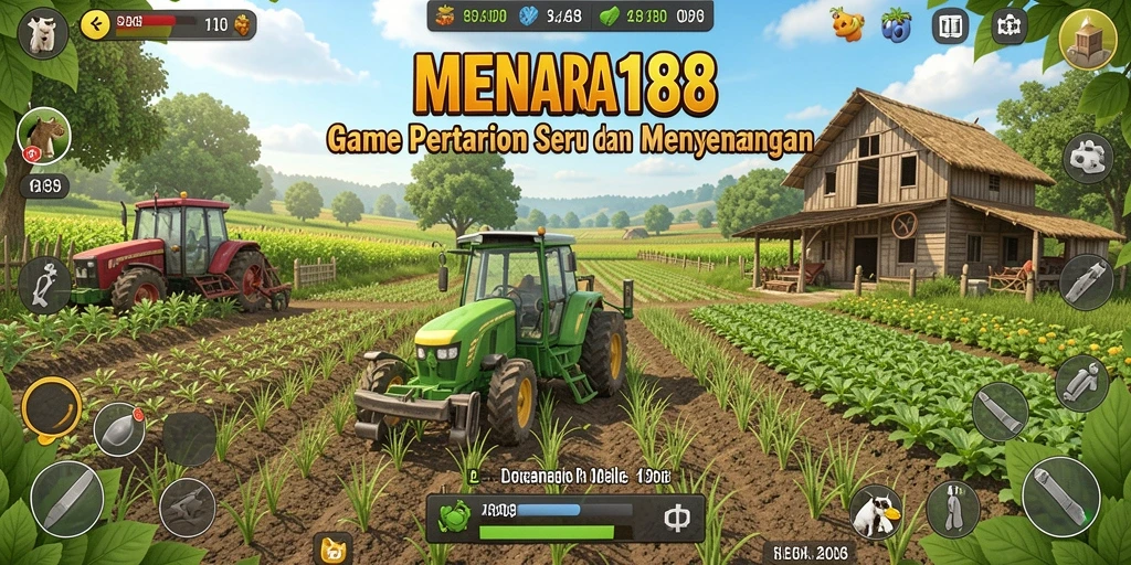 Tampilan memukau dari gameplay pertanian di MENARA188.