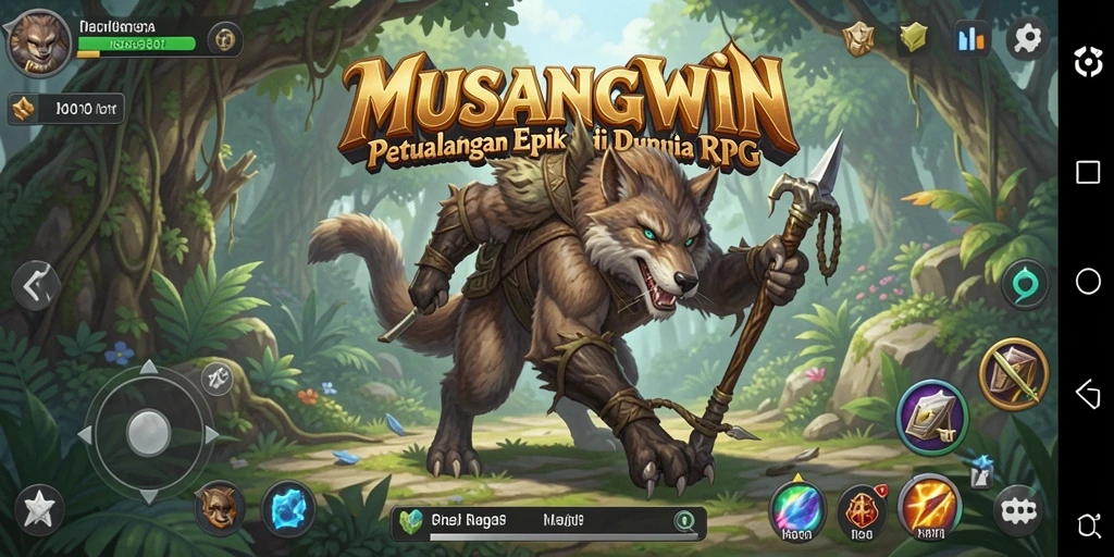 Tampilan gameplay epik RPG di MUSANGWIN yang penuh aksi.