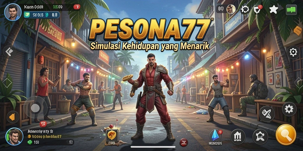 Screenshot PESONA77 menunjukkan gameplay interaktif dan grafis yang menawan.