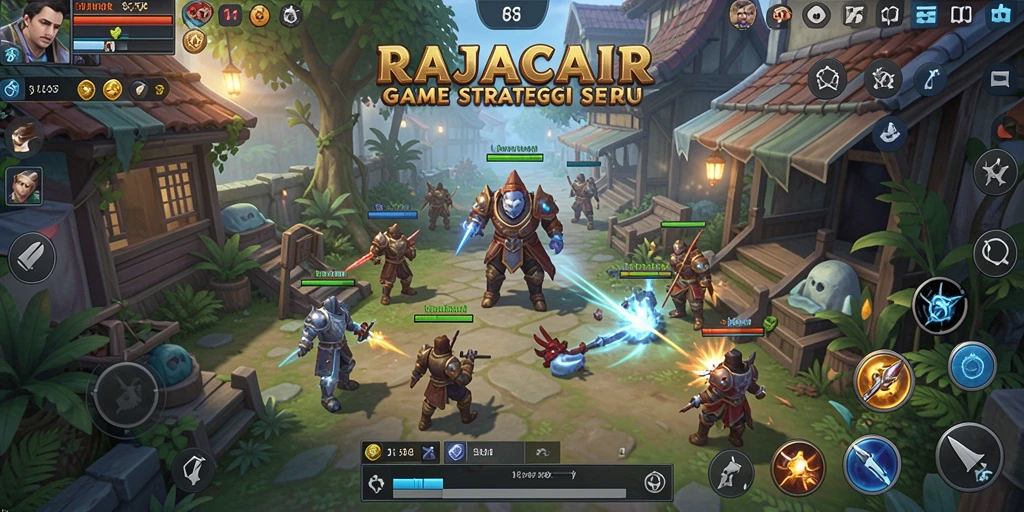 Screenshot gameplay RAJACAIR menampilkan pertempuran strategi yang intens.