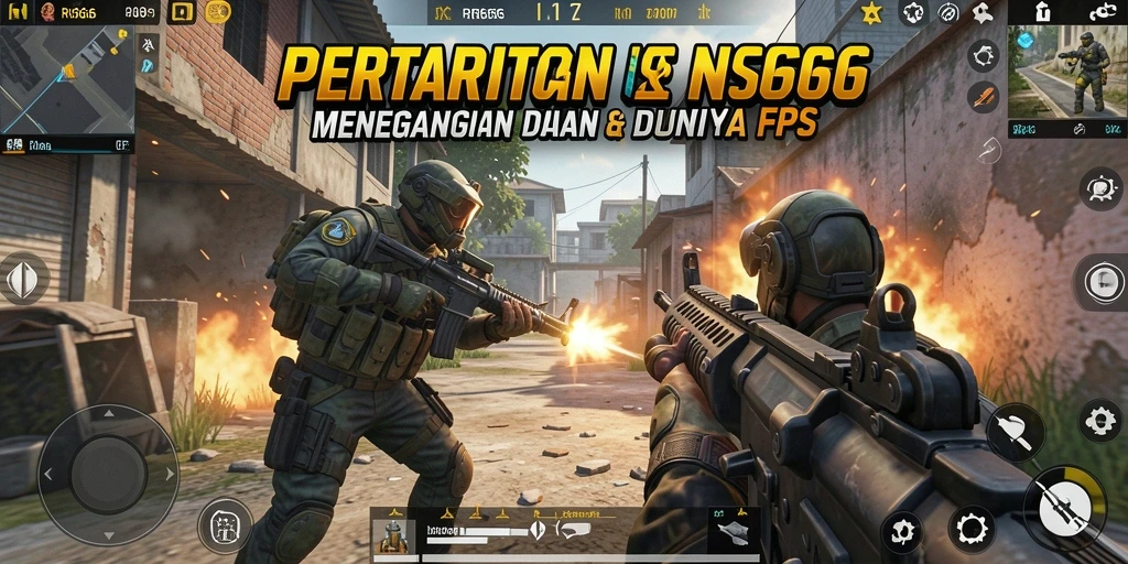 Gameplay RR666 yang intens dan penuh aksi FPS.