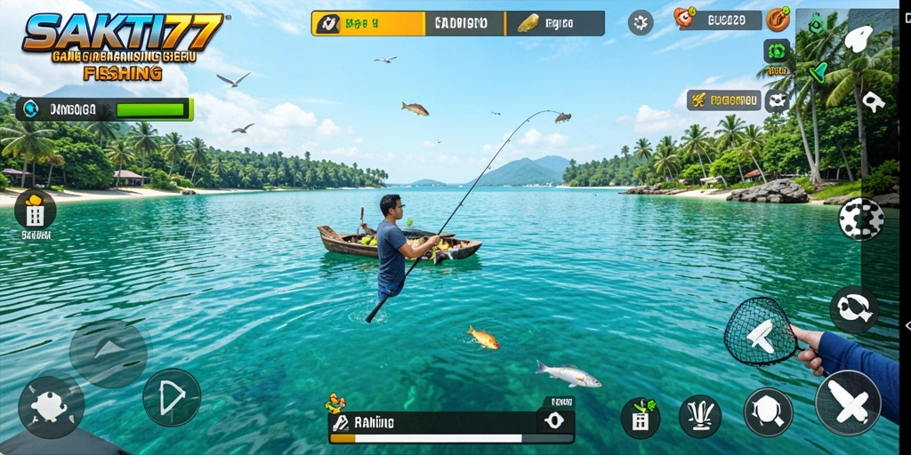 Tampilan menarik dari gameplay memancing di SAKTI77.