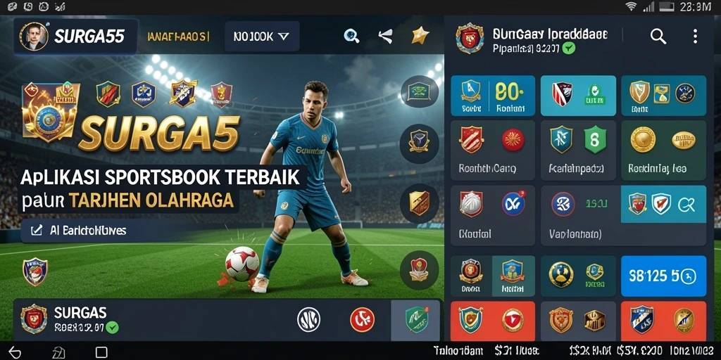 Tampilan menarik gameplay taruhan olahraga di SURGA55.