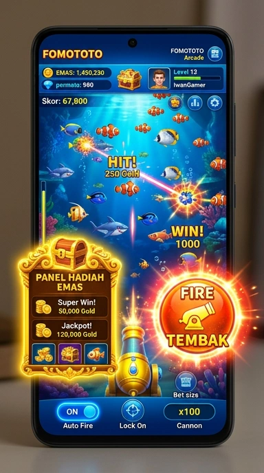 Tampilan utama aplikasi fomototo dengan berbagai pilihan APK.